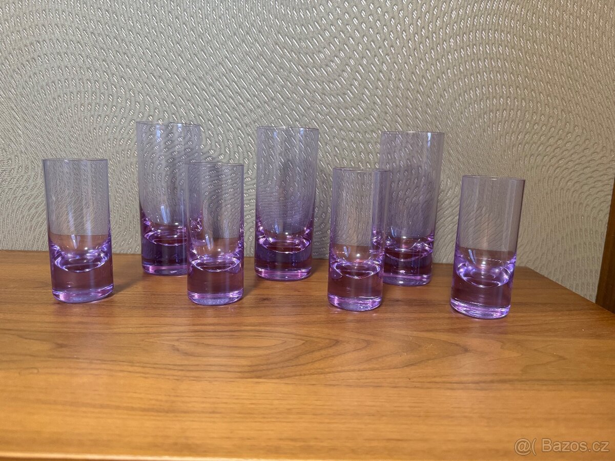 Sada skleniček Moser, Alexandrit