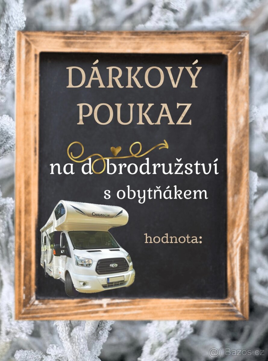 Dárkový poukaz na pronájem obytného vozu nebo karavanu