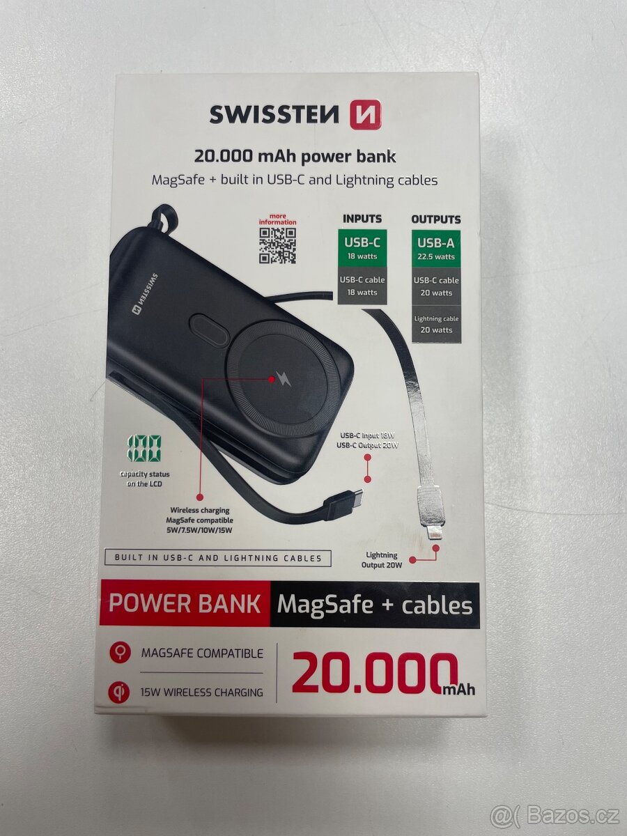 Powerbanka Swissten 20.000mAh
