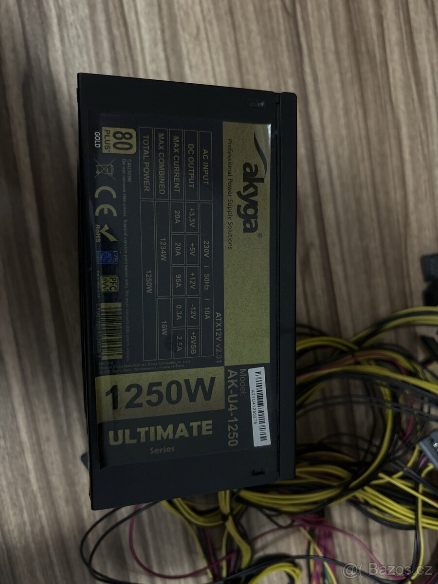 Pc ATX zdroj Akyga 1250W ultimate