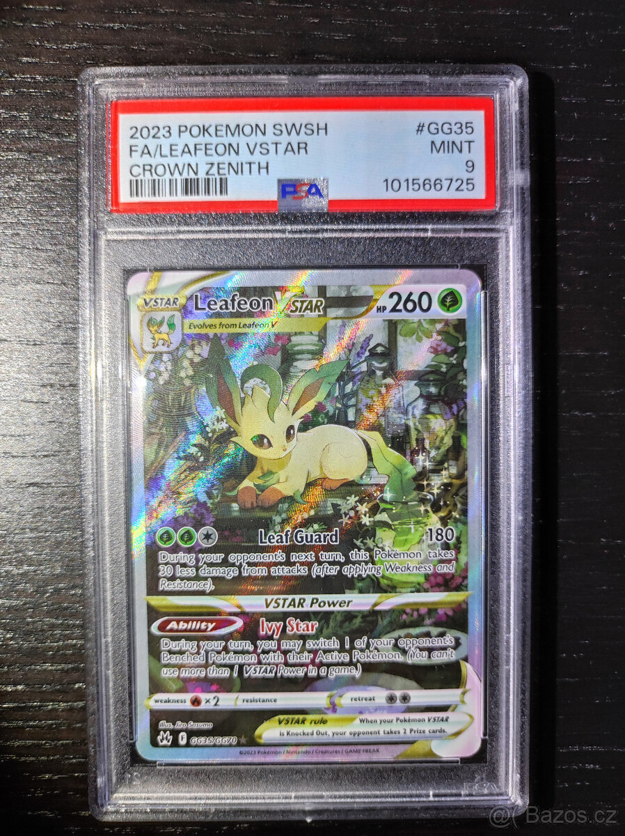 POKEMON Leafeon VSTAR (CRZ GG35) CROWN ZENITH PSA 9 MINT