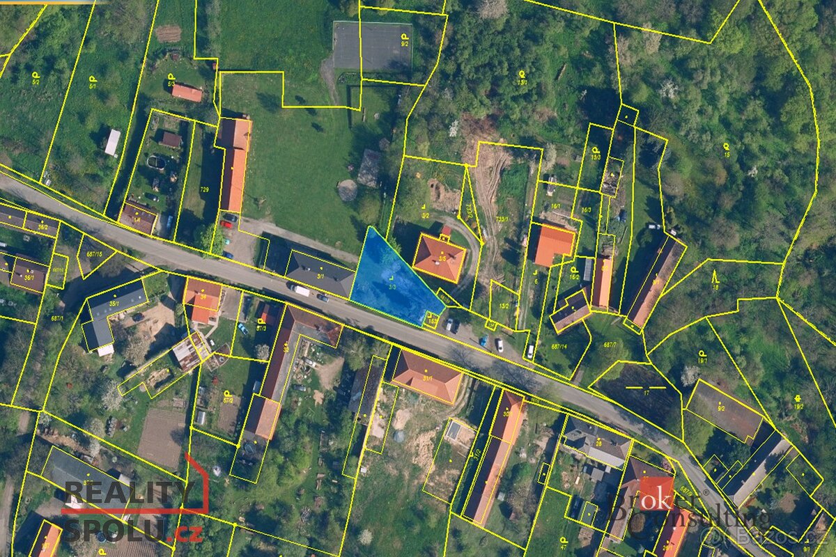Prodej, pozemky/bydlení, 607 m2, Kanina, Mělník [ID 65859]