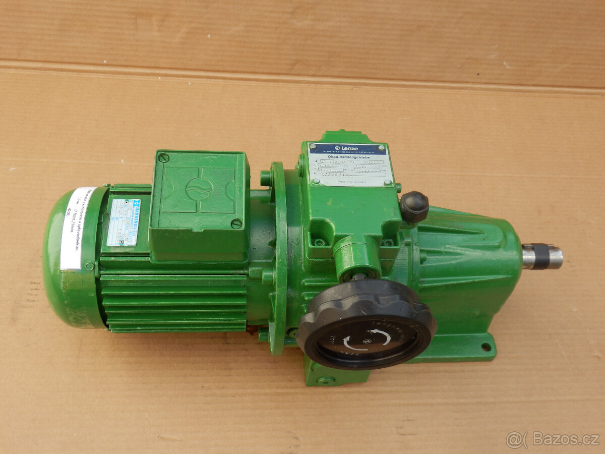 Elektromotor s variátorem, výstupní otáčky 17-93ot./1min 0,7
