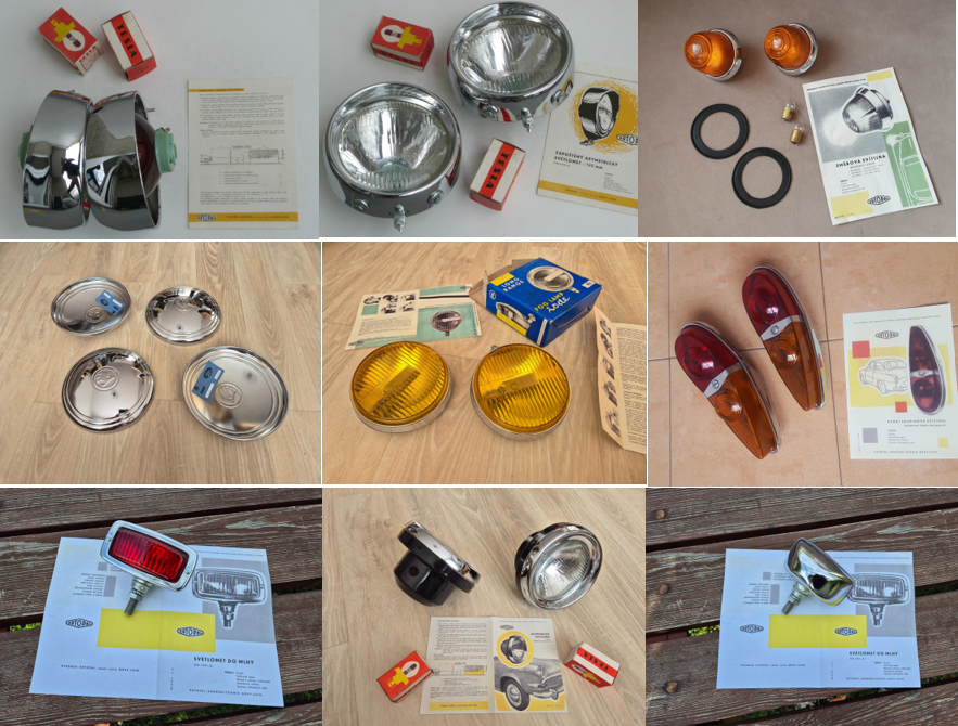 přídavná světla Škoda MB Octavia Spartak mlhovka poklice Pal