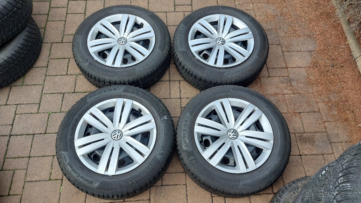 Kola zimní 16", orig. VW, rozteč 5x112mm, pneu 205/60/16