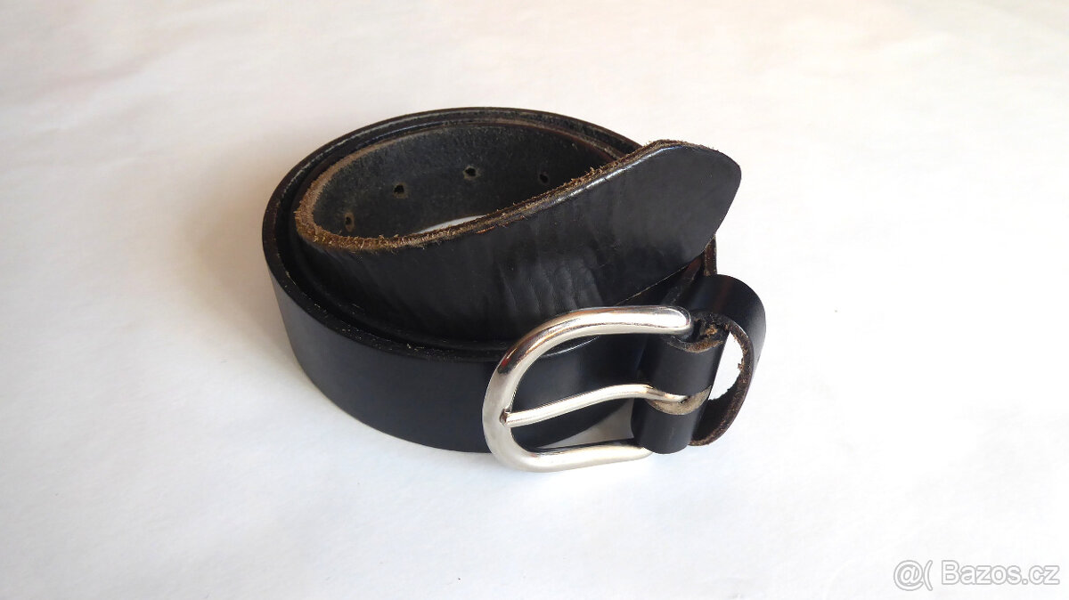 B316_ Kožený pásek, značkový, 100 cm, nový