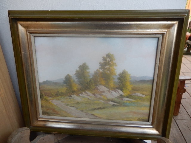 Obraz Krajina- ak. malíř Antonín Kouba, 55x45 včetně rámu