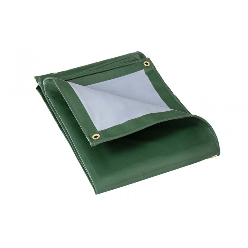 Zakrývací plachta KATARO zelená / šedá PVC 500g/1m²