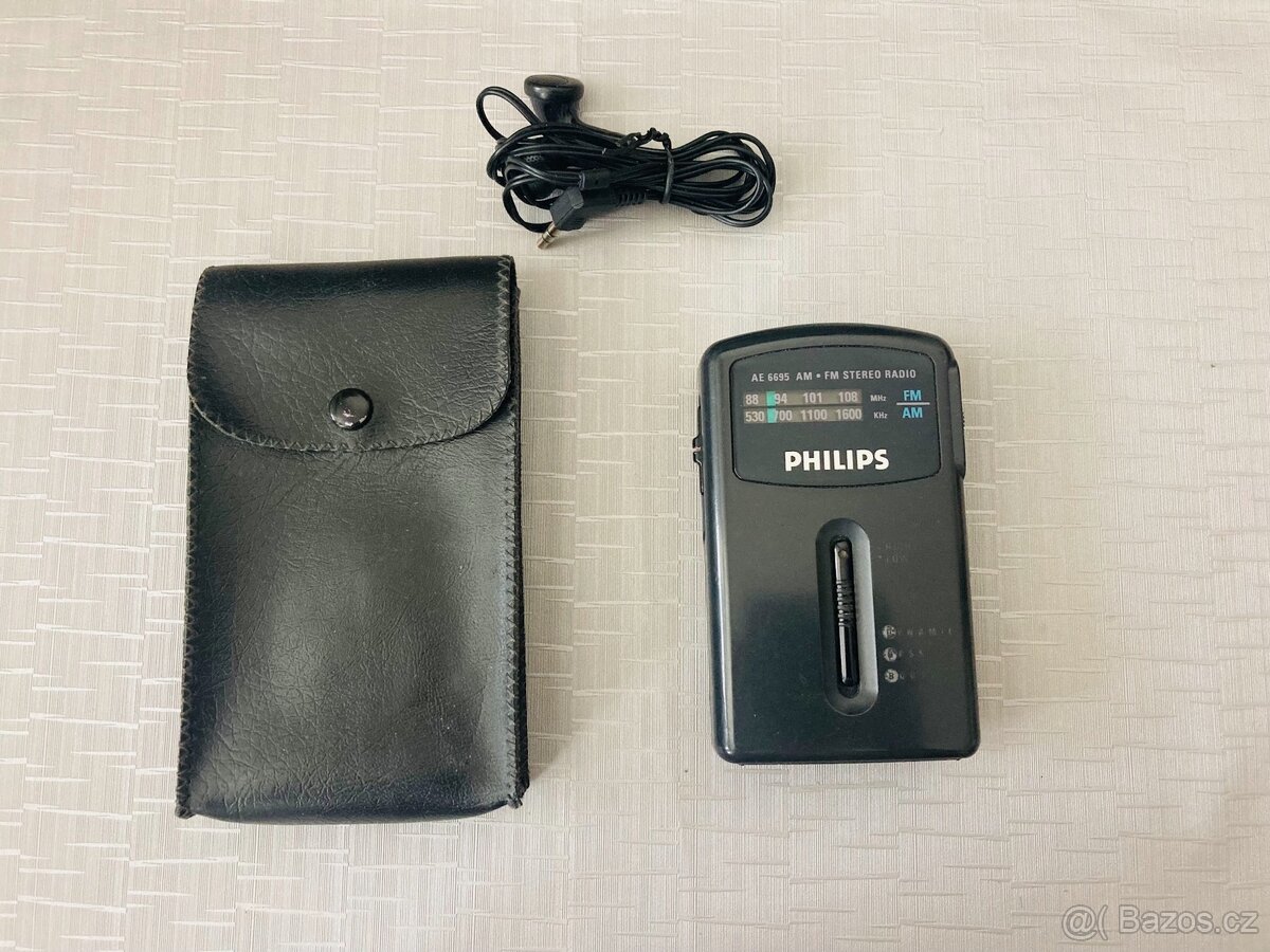 Kapesní rádio Philips se sluchátky