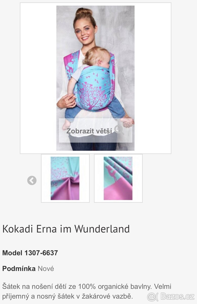 BIO šátek na nošení miminek KOKADI