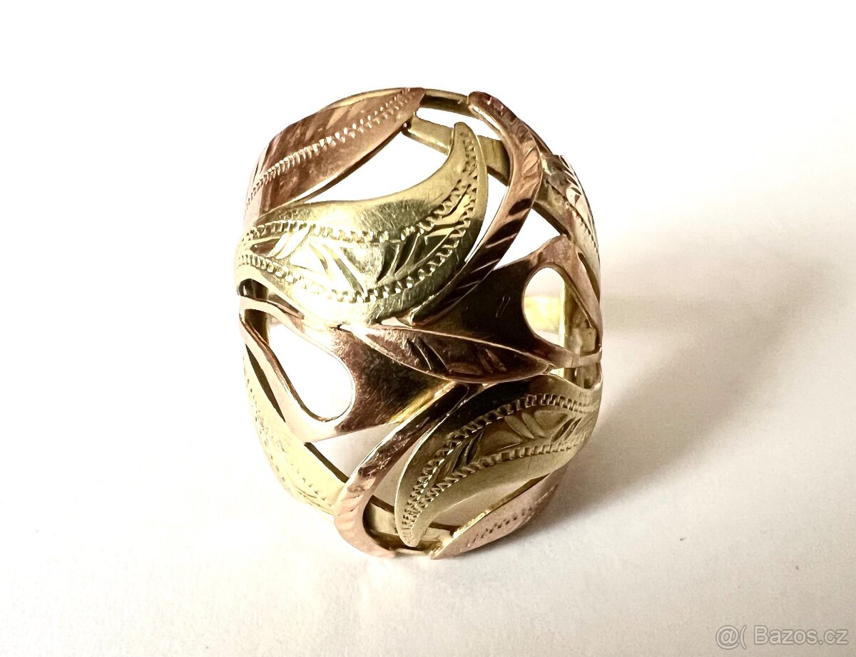 Zlatý dámský prsten 5,4g,vel.57,zlato 585/1000(14 kt)