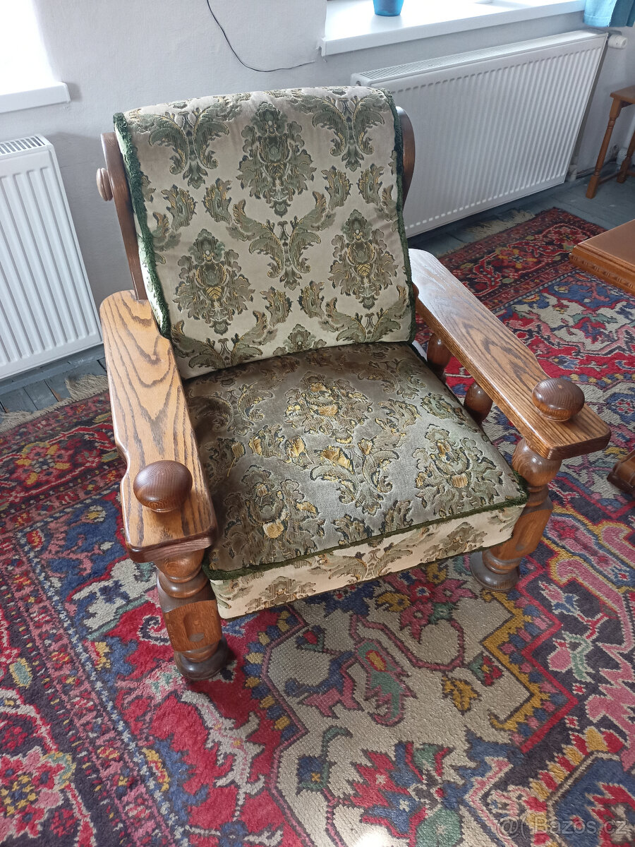 Sedací souprava rustikální+kožená souprava