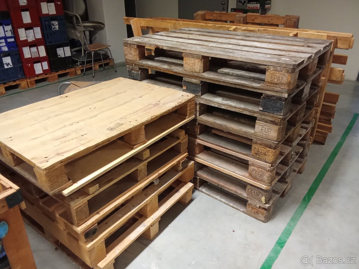 Prodám palety různé ( EURO, 200x100cm, atd.)