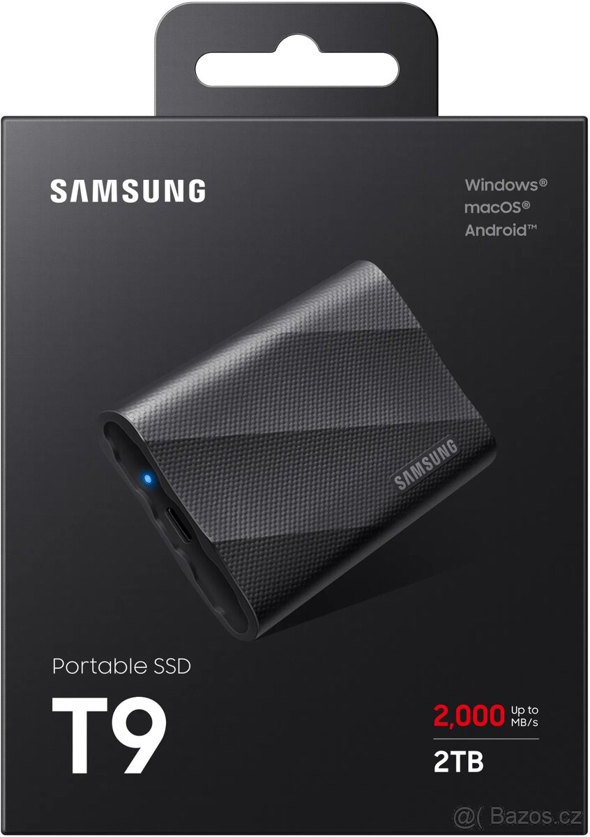 Samsung Portable SSD T9 2TB, 25% sleva, disk, externi