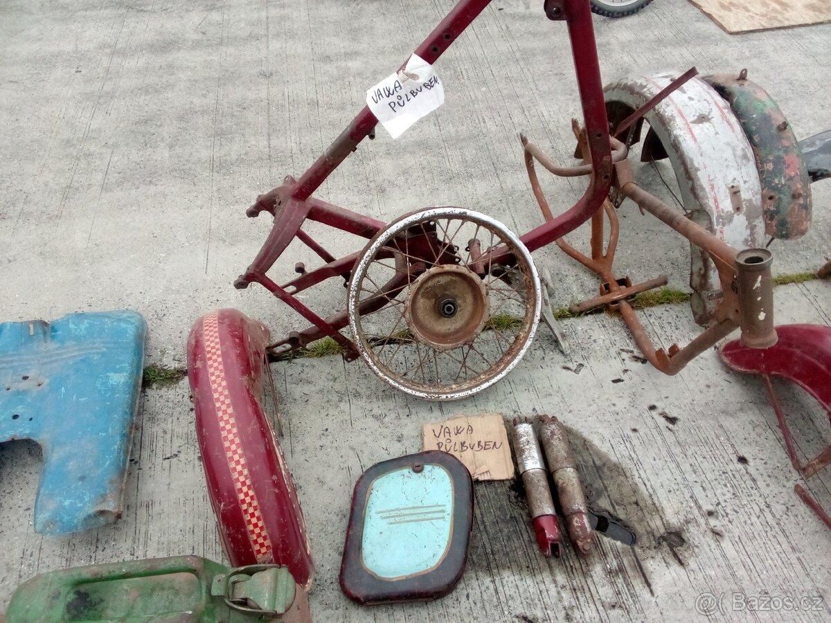 Cz 125b,t,zad.blatnik,Jawa pérák, pulbuben