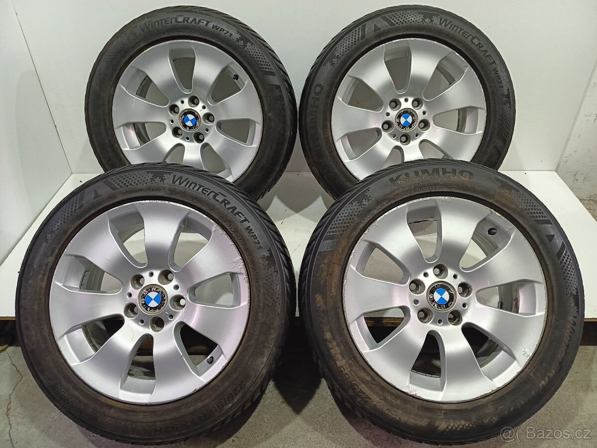 Zimní alu kola BMW 5x120 R17 pneu 225/55/17 Kumho