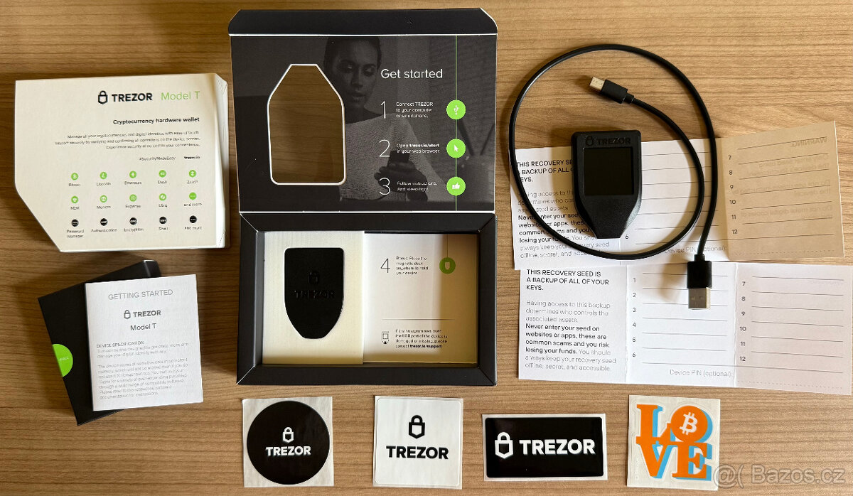 Trezor Model T, bezpečná krypto peněženka