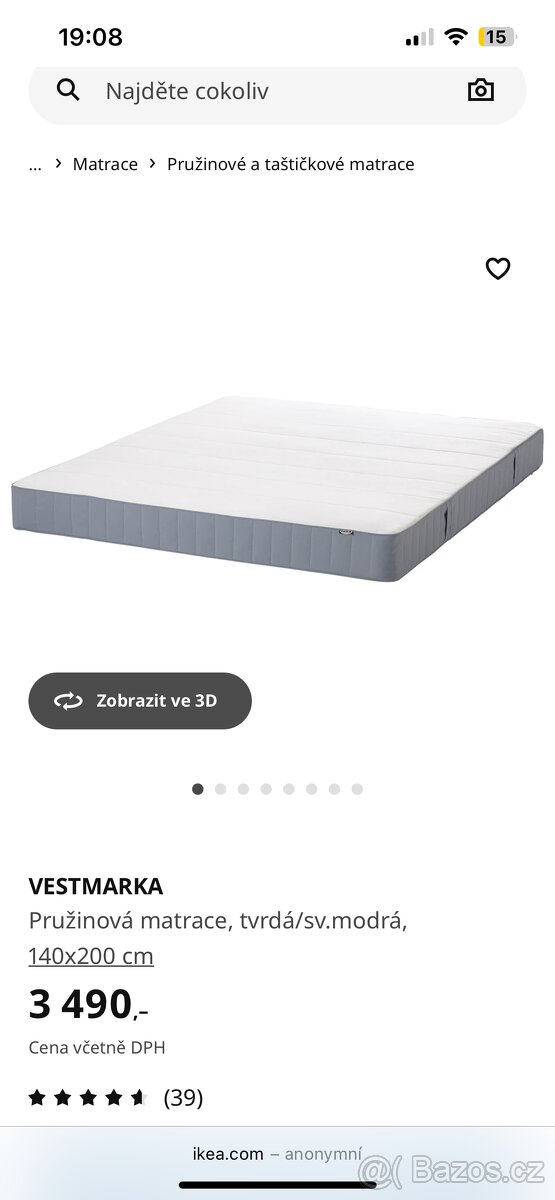 Matrace IKEA