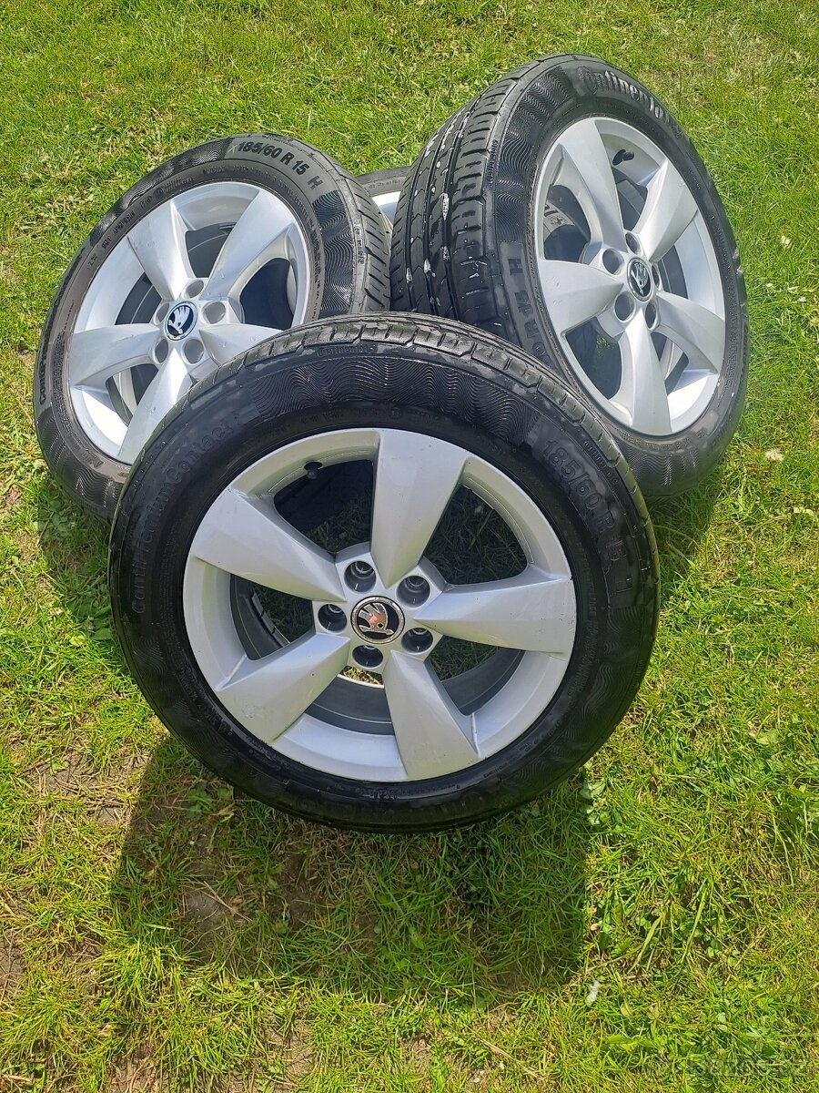 Alu kola 5x100 Škoda Rapid, Fabia III 185/60 R15