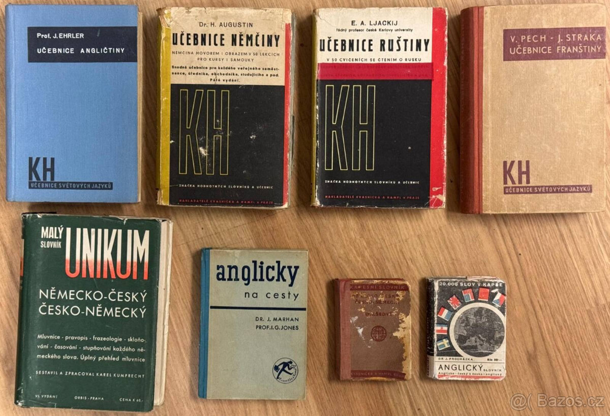 8x Kvasnička a Hampl jazykové knihy 1937-1947
