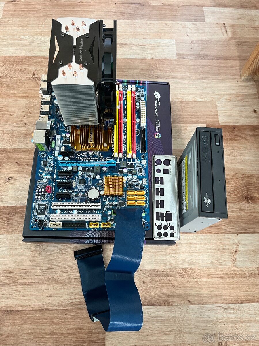Mb+cpu + chladič dvd