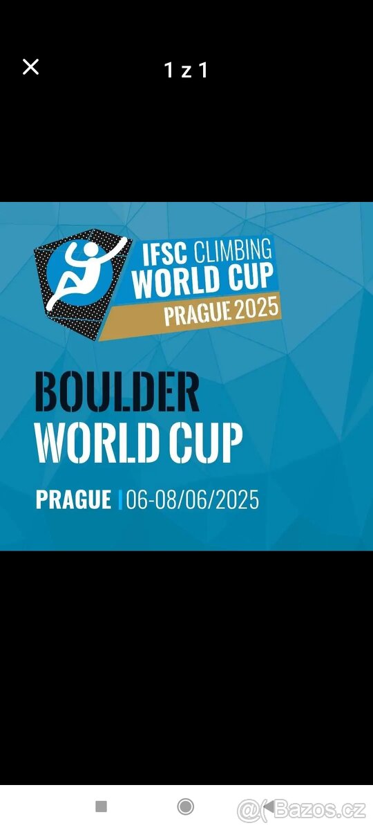 2 permanentky na světový pohár v boulderingu