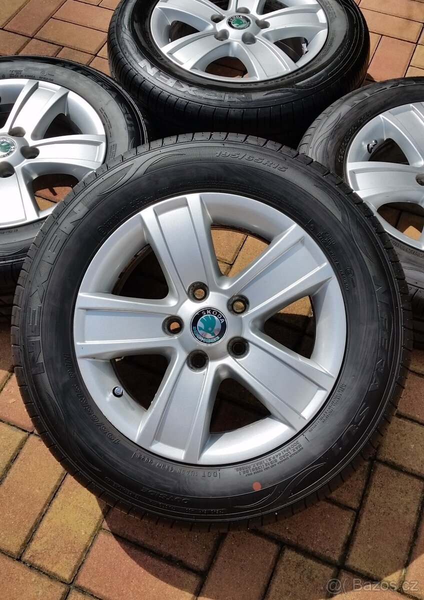Letní sada ŠKODA Octavia 2, VW Golf pneu 195/65/15 r.2024