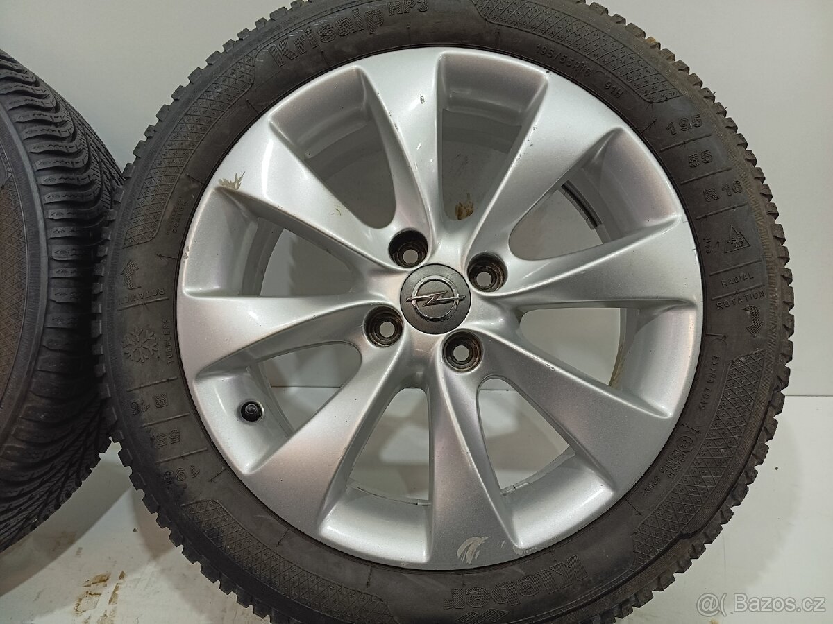Zimní kola OPEL 4x100 R16 ET40 pneu 195/55/16/