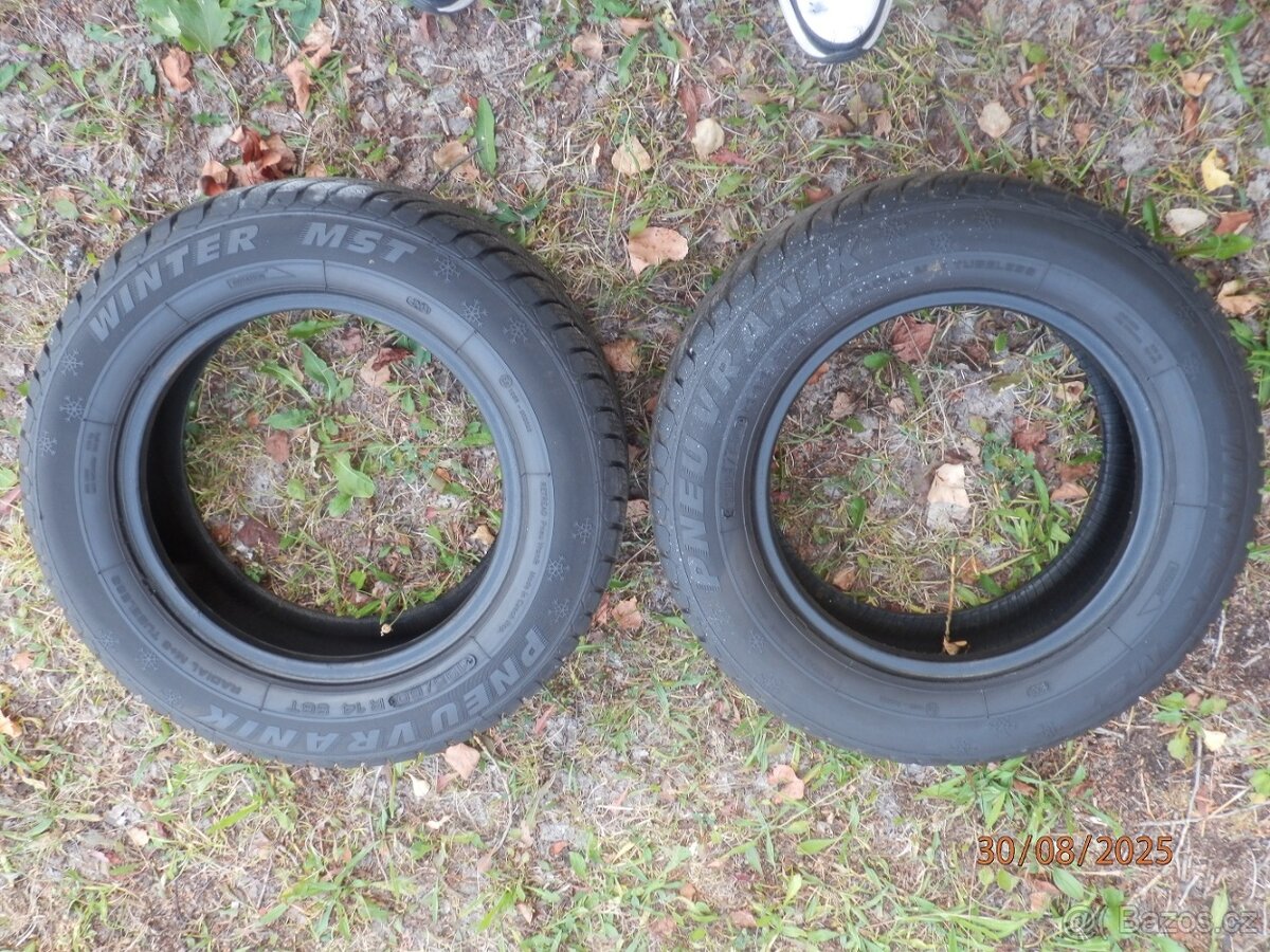 2xZimní gumy PNEU VRANIK 195/60 R14 2x7,3MM