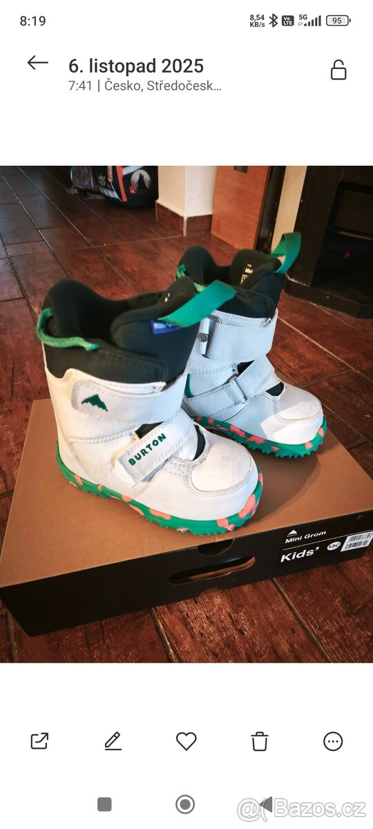 Snowboard boty Burton dětské