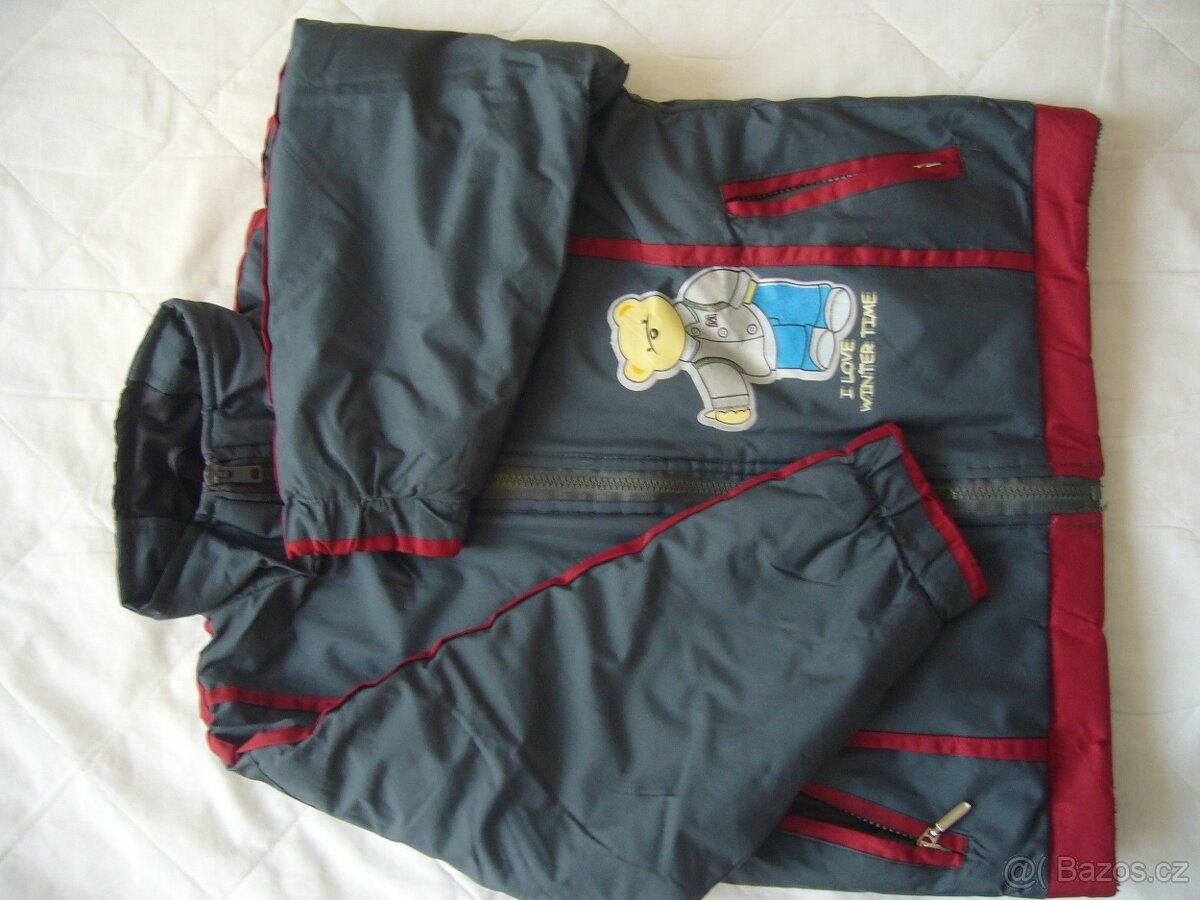 Prodám zimní bundu + oteplovačky