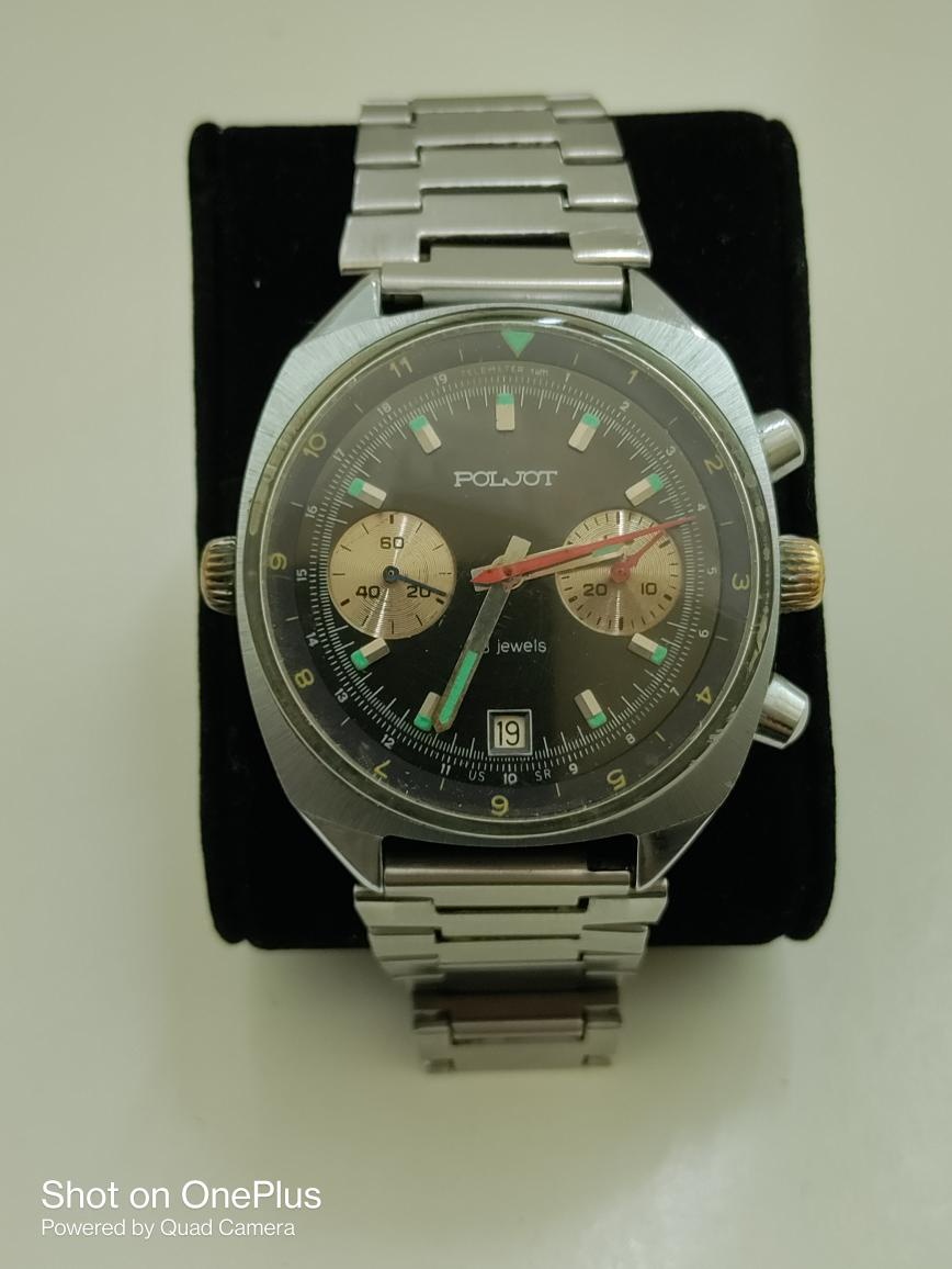 Letecké hodinky Poljot chronograf kalibr 3133 tzv.Remkovky