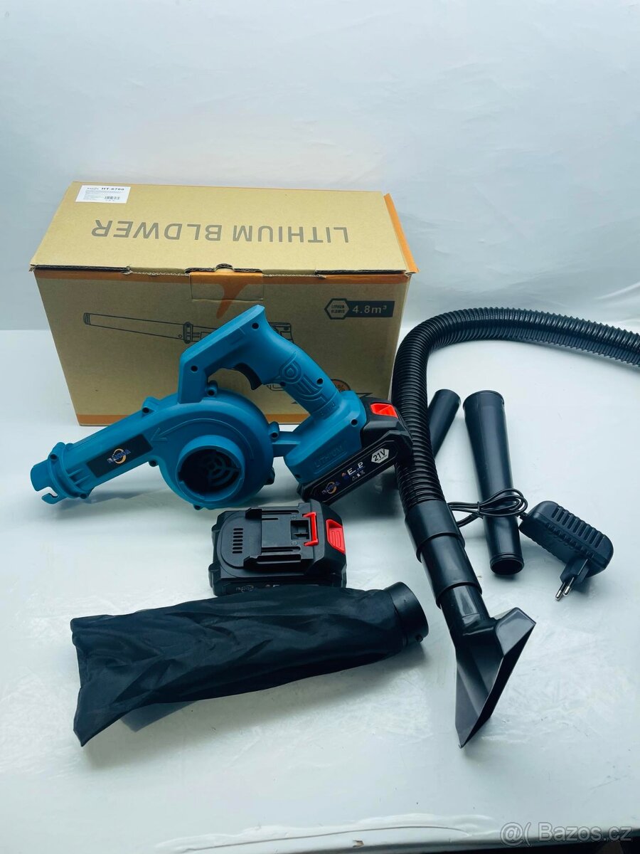 Fukar na listí silný 2xbaterie 21V