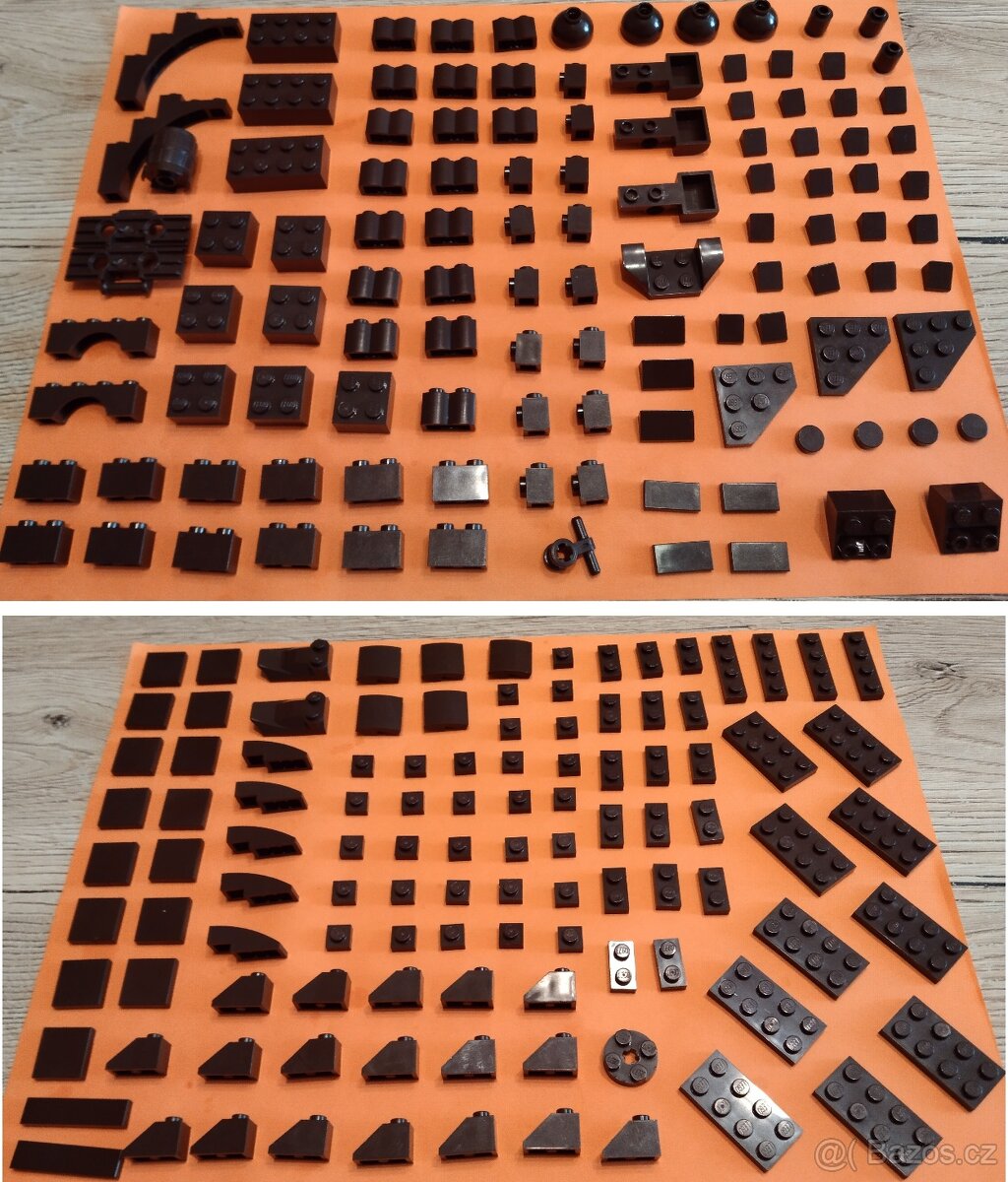 B15 Lego® Originál Diely, tmavo hnedé (Dark Brown)