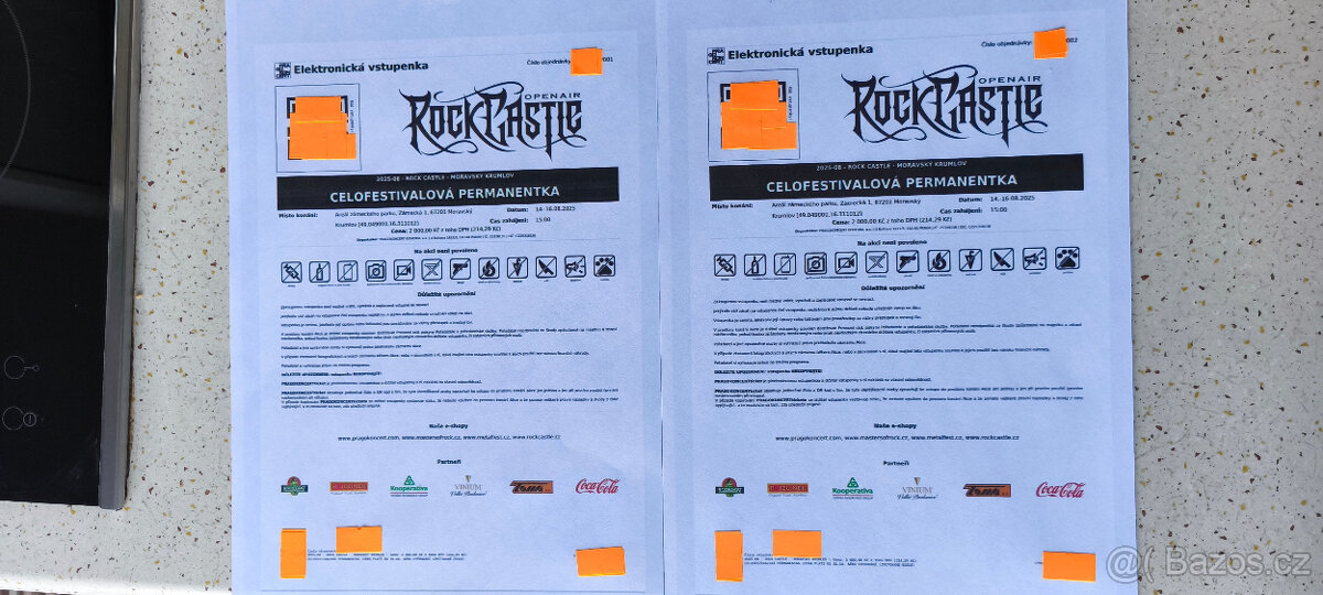 2x celofestivalová vstupenka Rock Castle 2025