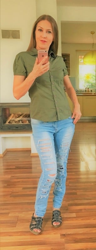 Khaki halenka vel M/L, Trf