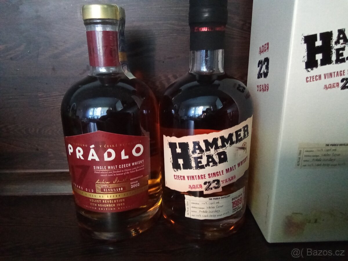 CESKA WHISKY PRADLO 17y.r.&WHISKY HAMMER HEAD 23y.r.
