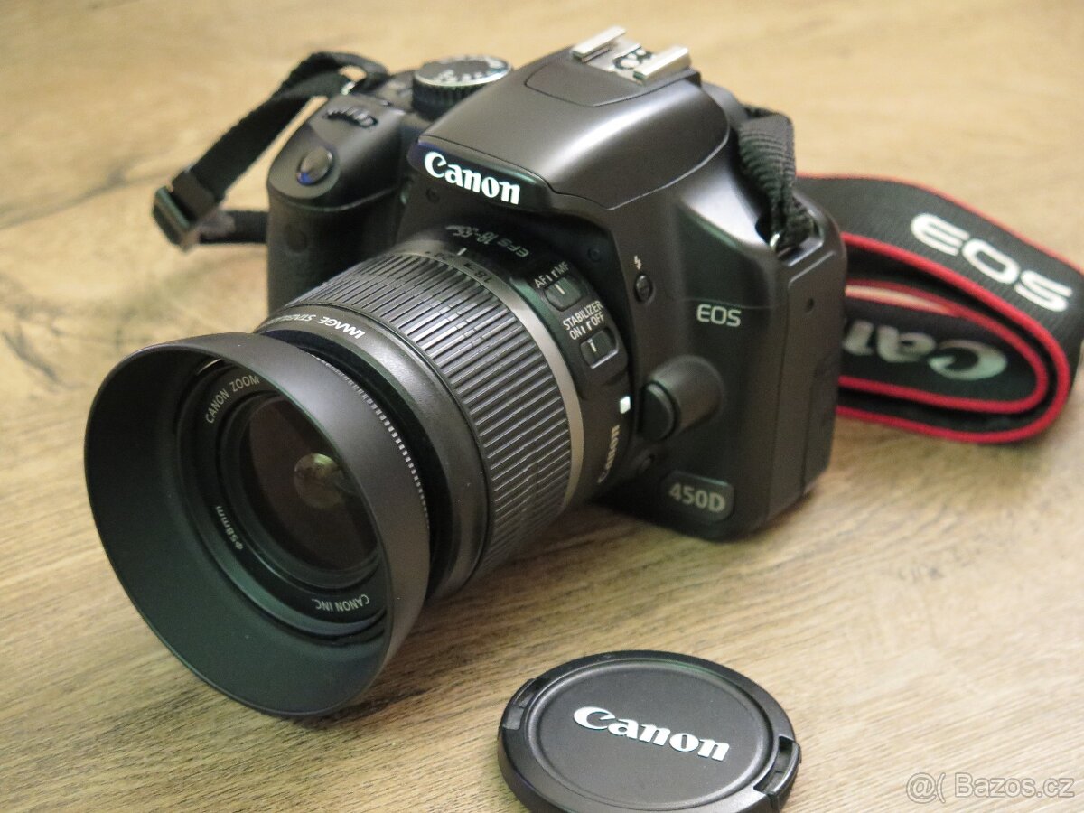 Canon EOS 450D + 18-55 mm IS II + karta - ZAMLUVENO