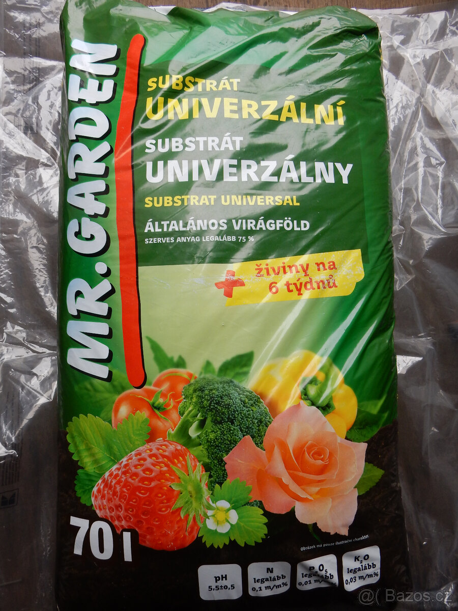 Mr. Garden univerzální substrát hlína 70l x 30pytů