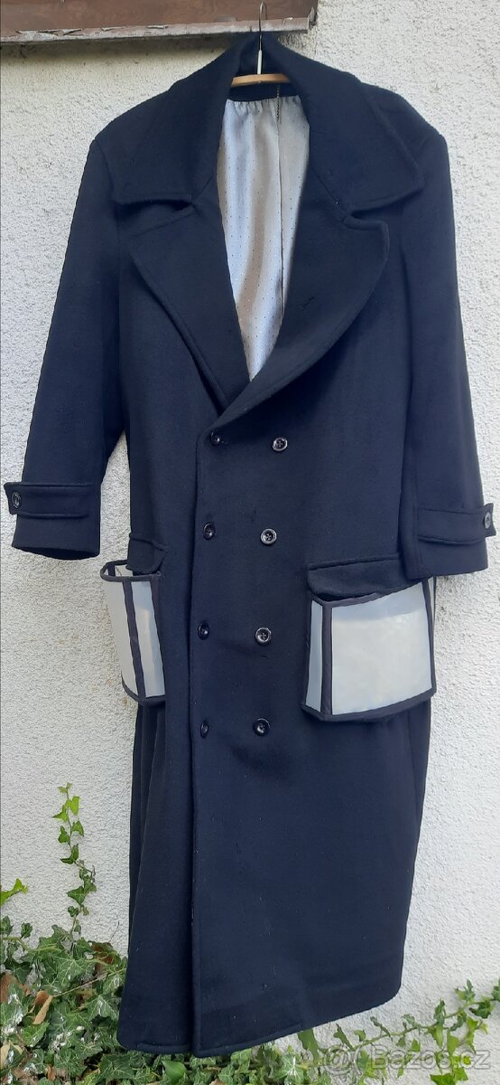 Prodám pánský vlněný kabát – svítící kapsy HK