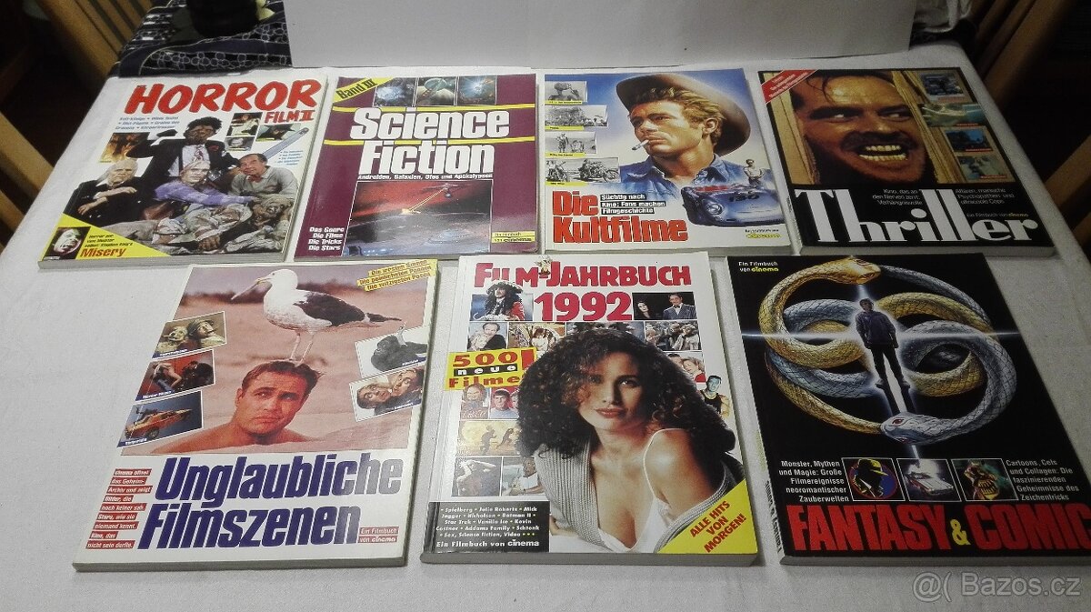 Filmové katalogy CINEMA - německy - 7 ks - 90. léta
