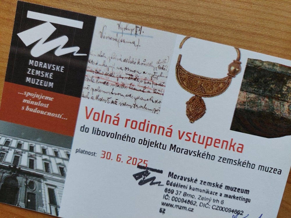 Moravské zemské muzeum - rodinná vstupenka expozice MZM Brno