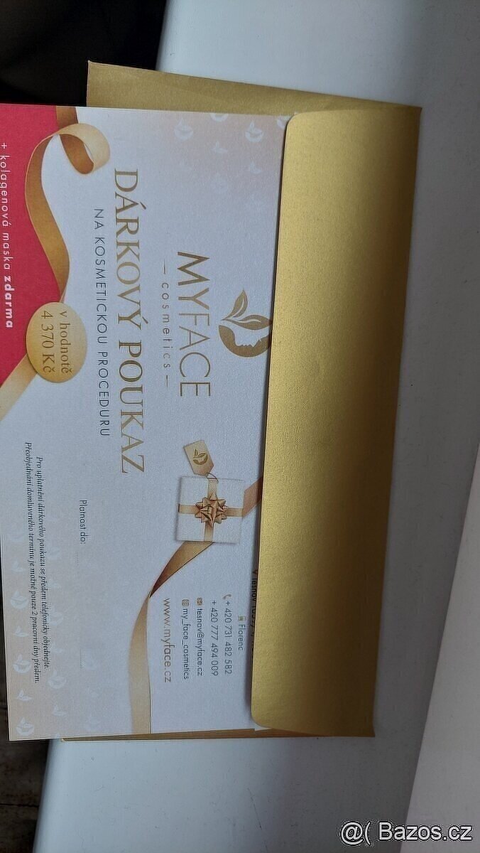 dárkový poukaz salon my face kosmetika se slevou