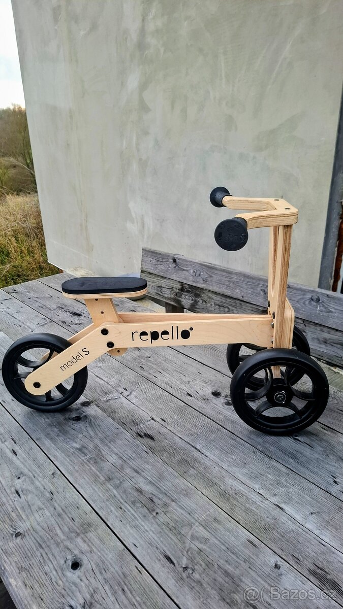 Nádherný vánoční dárek, dřevěné,  lehoučké odrážedlo Repello