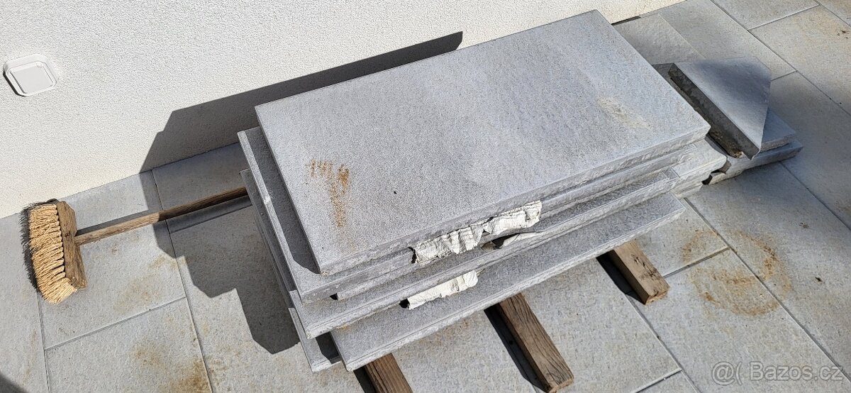 DITON Plošná dlažba Wave, šedá, 80 x 40 x 4 cm