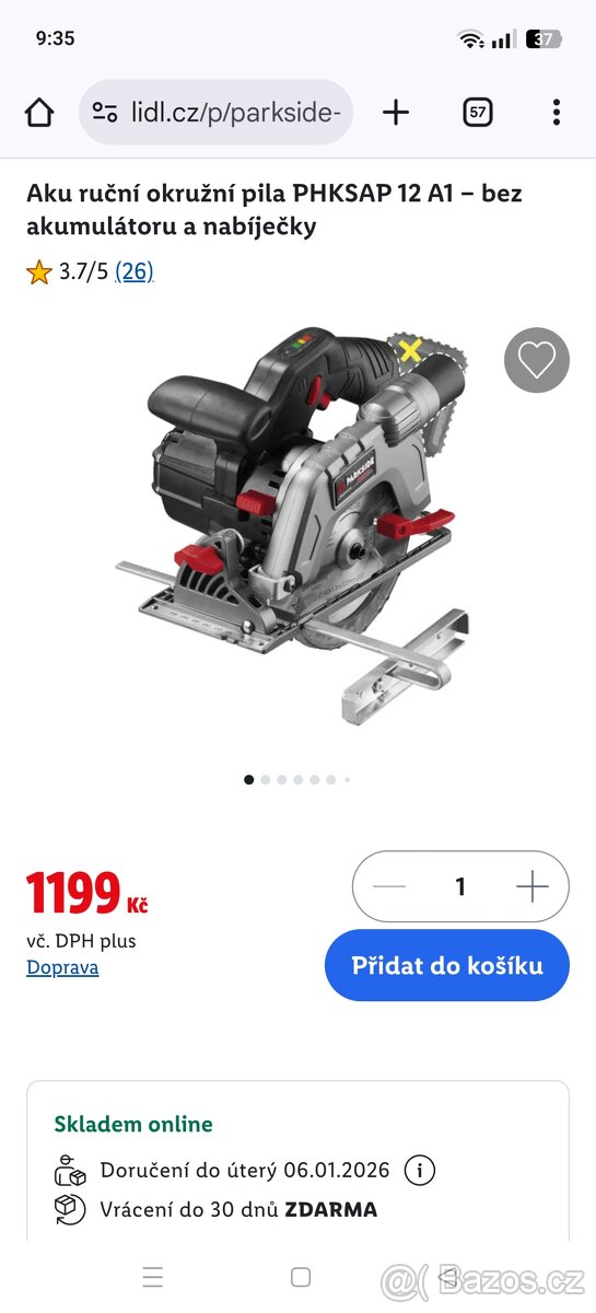 Aku ruční okružní pila