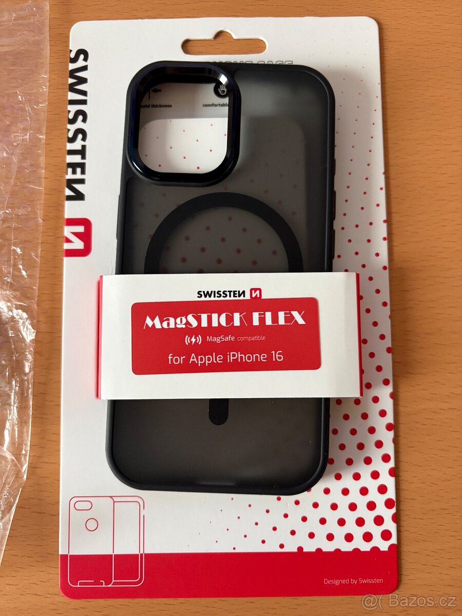 Pouzdro Swissten černé mag safe iPhone 16