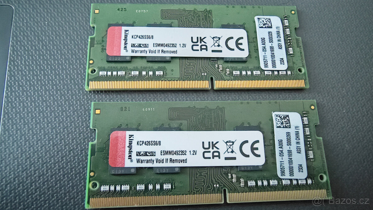 2x8 GB RAM DDR4 2666 MHz SO-DIMM pro NTB