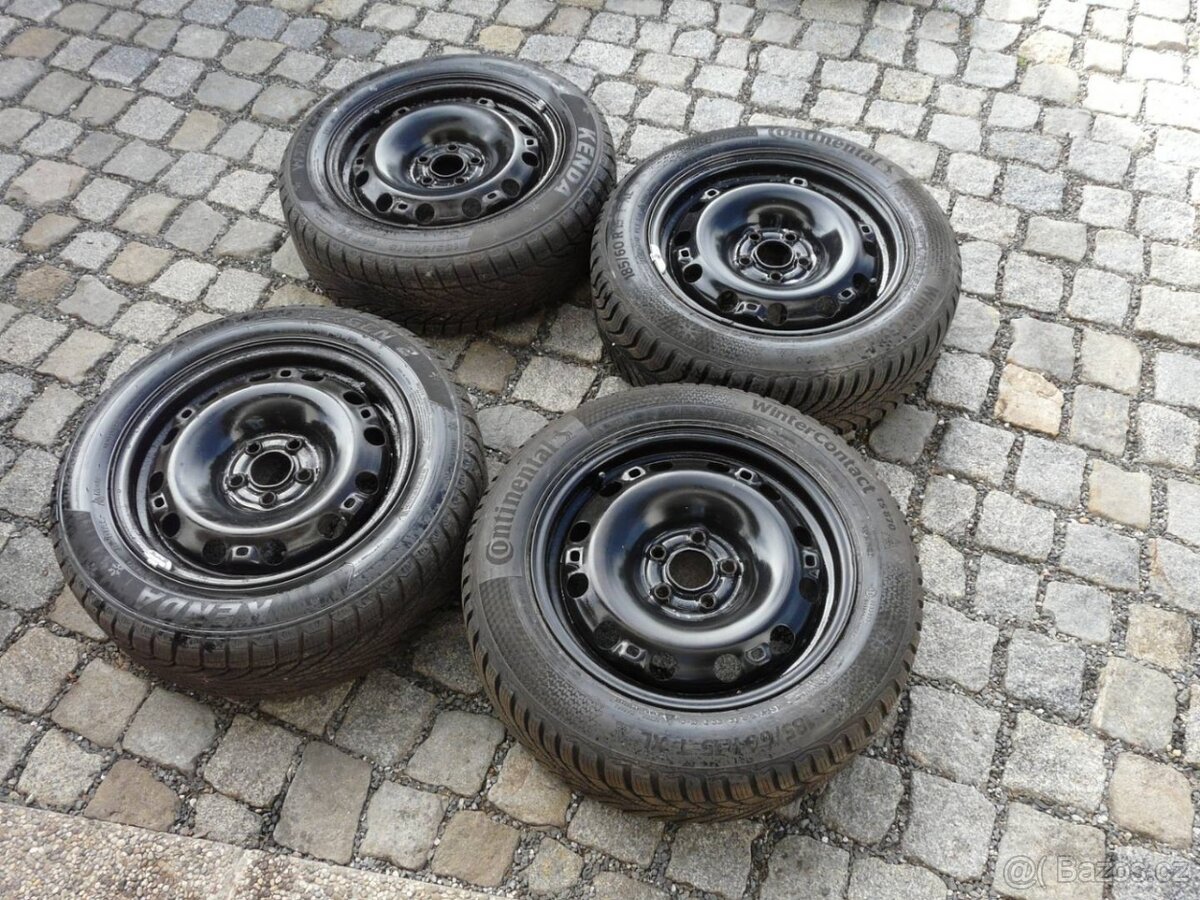 ZIMNÍ PNEU + DISKY 185/60R15 VW ŠKODA 15"SEAT