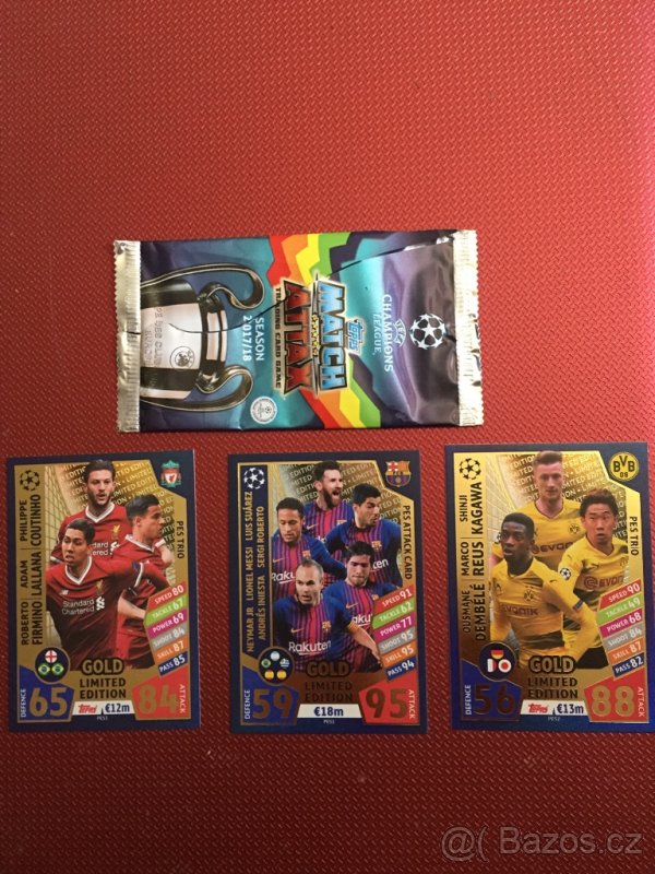 Prodám fotbalové sběratelské kartičky MATCH ATTAX.